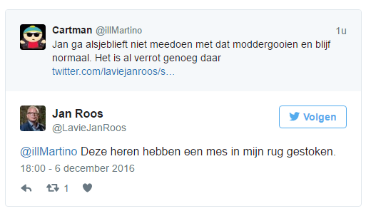 Jan Roos: ‘Mes in mijn rug’