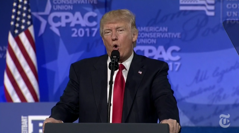 Trump houdt toespraak bij CPAC
